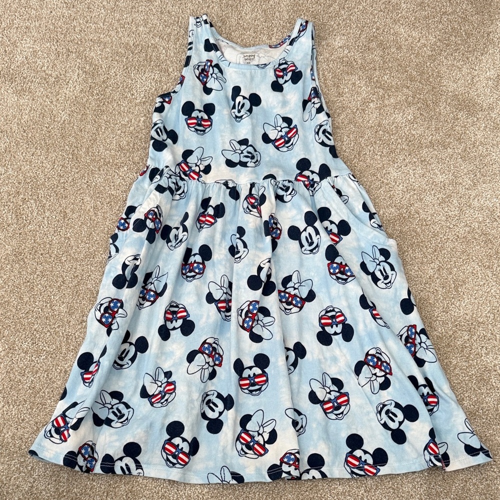 Jumping Beans Disney Kids Dress - Forth of July Mickey Mouse Print